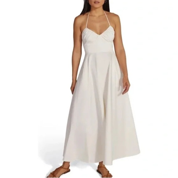 white halter top dress short Wardrobes by Chen White bridal lace Halter Neck short Dress-LALA